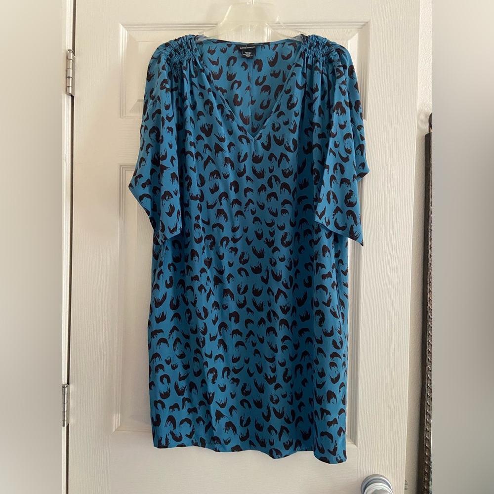 Blue and Black Patterned Dress